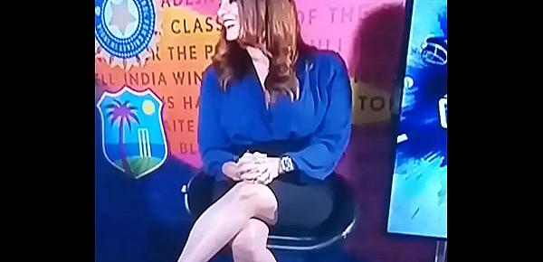  SPICY HOT INDIAN TV ANCHOR CRICKET SHOW